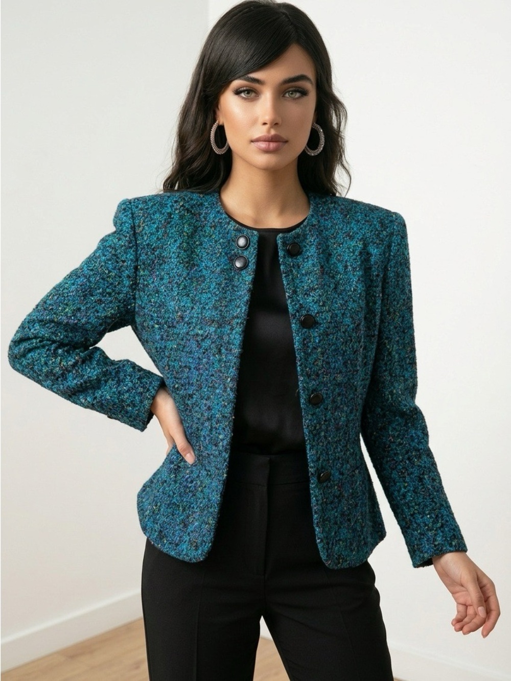 Vintage 80’s Harrison Kent‎ Wool Tweed Jacket